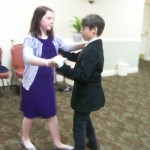 Middle School students in classy Cotillion dress code dance the Waltz